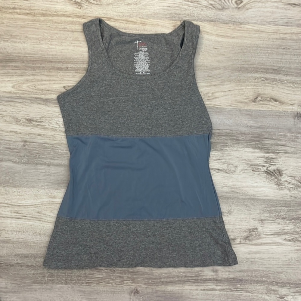 Gabby Reece Collection for Danskin Now Gray & Blue Sleeveless Tank Top Size L - Picture 7 of 12